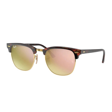 PINK GRADIENT MIRROR LENSES WITH GOLD HAVANA FRAME