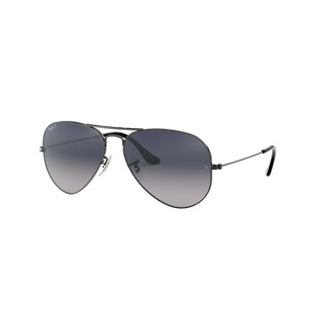 BLUE GRAY GRADIENT POLARIZED LENSES WITH GUNMETAL FRAME