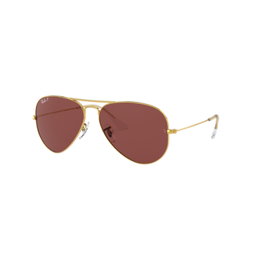 SOLID RED POLARIZED LENSES WITH GOLD FRAME