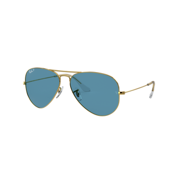 BLUE POLARIZED LENSES WITH GOLD FRAME