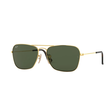 SOLID GREEN LENSES WITH GOLD FRAME