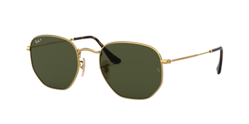 SOLID GREEN POLARIZED LENSES WITH GOLD FRAME