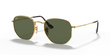 SOLID GREEN LENSES WITH GOLD FRAME