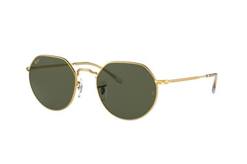 SOLID GREEN LENSES WITH GOLD FRAME