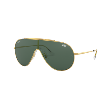 SOLID GREEN LENSES WITH GOLD FRAME