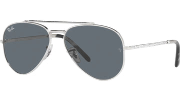 SOLID BLUE LENSES WITH SLIVER FRAME