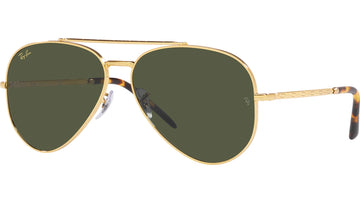 SOLID GREEN LENSES WITH GOLD FRAME