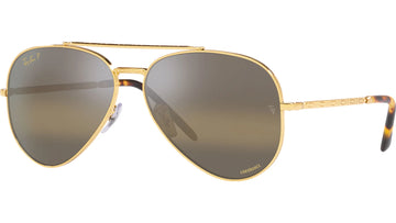 SLIVER BROWN CHROMANCE POLARIZED LENSES WITH GOLD FRAME