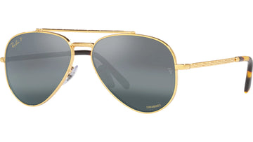 SLIVER BLUE CHROMANCE POLARIZED LENSES WITH GOLD FRAME