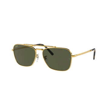 SOLID GREEN LENSES WITH GOLD FRAME