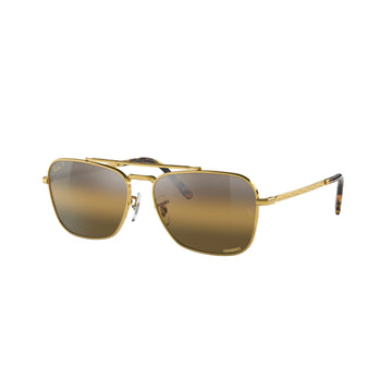 SLIVER BROWN CHROMANCE POLARIZED LENSES WITH GOLD FRAME