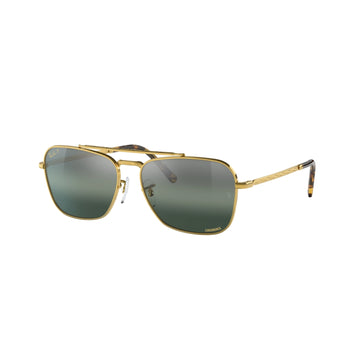 SLIVER BLUE CHROMANCE POLARIZED LENSES WITH GOLD FRAME