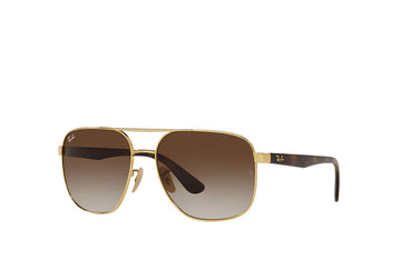 BROWN GRADIENT LENSES WITH GOLD FRAME