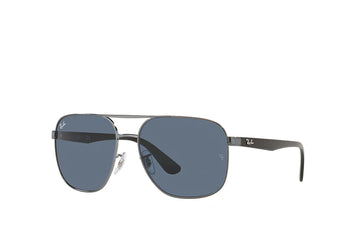 SOLID BLUE LENSES WITH GUNMETAL FRAME