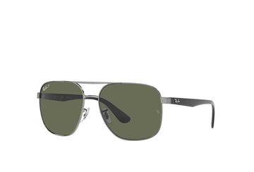 SOLID GREEN POLARIZED LENSES WITH GUNMETAL FRAME