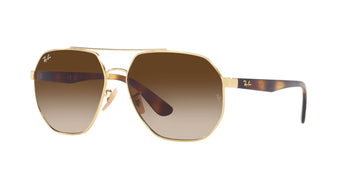 BROWN GRADIENT LENSES WITH GOLD FRAME