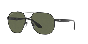 SOLID GREEN POLARIZED LENSES WITH BLACK FRAME