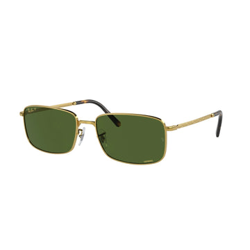 SOLID GREEN POLARIZED LENSES WITH GOLD FRAME