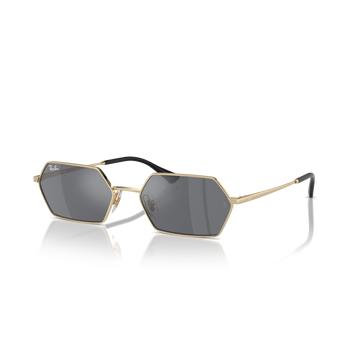 SOLID GRAY MIRROR LENSES WITH LIGHT GOLD FRAME