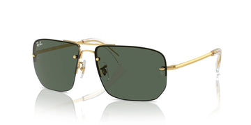 SOLID GREEN LENSES WITH GOLD FRAME