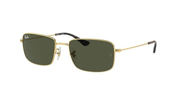 SOLID GREEN LENSES WITH GOLD FRAME