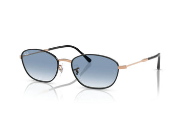 BLUE GRADIENT LENSES WITH BLACK ROSE GOLD FRAME