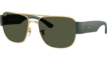 SOLID GREEN LENSES WITH GOLD FRAME