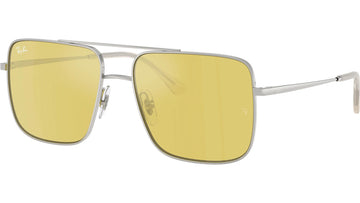 YELLOW MIRROR FLASH GOLD LENSES WITH SLIVER FRAME