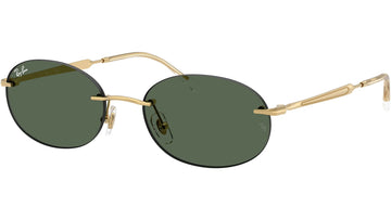 SOLID GREEN LENSES WITH GOLD FRAME