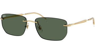 SOLID GREEN LENSES WITH GOLD FRAME