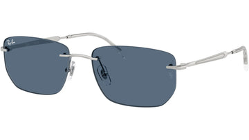 SOLID BLUE LENSES WITH SLIVER FRAME