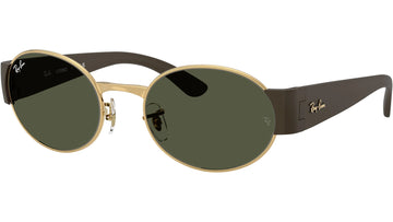SOLID GREEN LENSES WITH GOLD FRAME