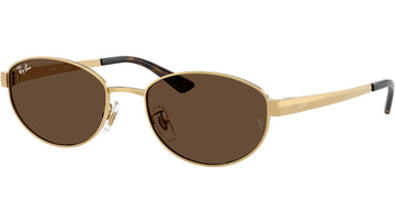 SOLID BROWN LENSES WITH GOLD FRAME
