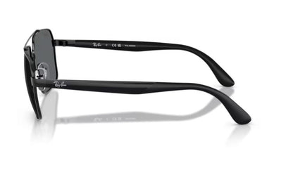Ray-Ban RB3785 Square Sunglasses in Dark Grey Polarized / Black, side view