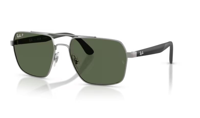 Ray-Ban RB3785 Square Sunglasses in Dark Green Polarized / Gunmetal, front view