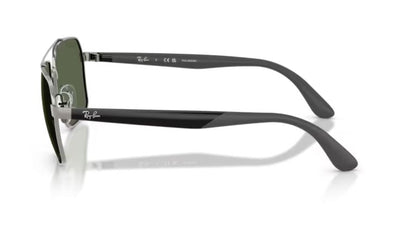Ray-Ban RB3785 Square Sunglasses in Dark Green Polarized / Gunmetal, side view