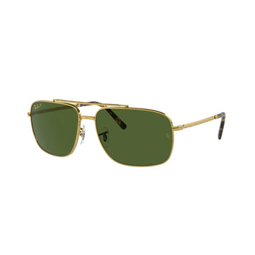 SOLID GREEN POLARIZED LENSES WITH GOLD FRAME