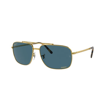 BLUE POLARIZED LENSES WITH GOLD FRAME