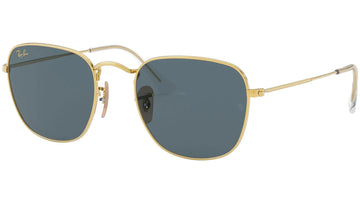 SOLID BLUE LENSES WITH GOLD FRAME