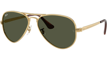 SOLID GREEN LENSES WITH GOLD FRAME