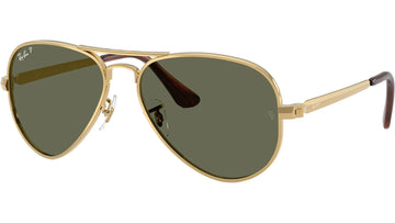 SOLID GREEN POLARIZED LENSES WITH GOLD FRAME