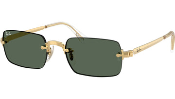 SOLID GREEN LENSES WITH GOLD FRAME