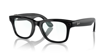CLEAR BLUE LIGHT FILTER LENSES WITH SHINY BLACK FRAME