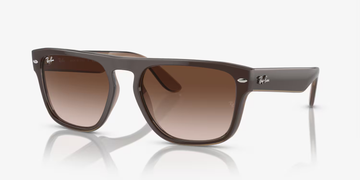 BROWN GRADIENT LENSES WITH BROWN LIGHT BROWN TRANSPARENT BEIGE FRAME