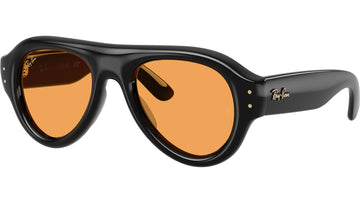 LIGHT OGRAGE LENSES WITH BLACK FRAME