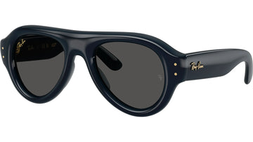 SOLID BLACK LENSES WITH TRANSPARENT BLUE FRAME