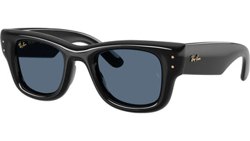 SOLID BLUE LENSES WITH SHINY BLACK FRAME