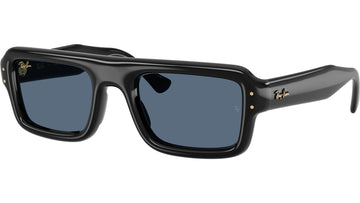 SOLID BLUE LENSES WITH SHINY BLACK FRAME