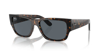 SOLID BLUE LENSES WITH HAVANA FARME