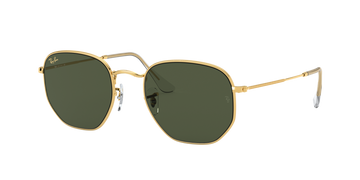 SOLID GREEN LENSESE WITH GOLD FRAME
